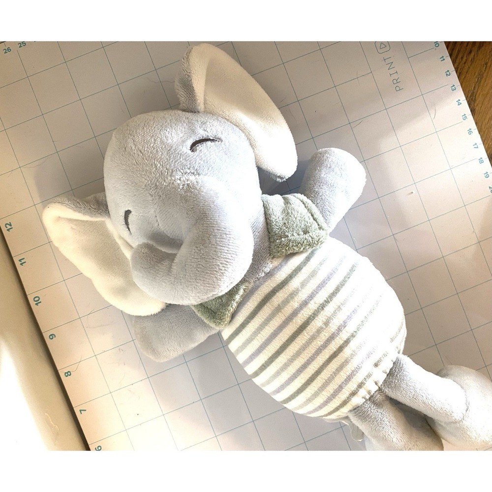 Chick Pea Elephant in striped shirt plush